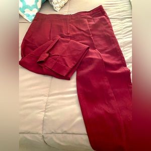 COPY - Talbots cuffed ankle pants in burgundy